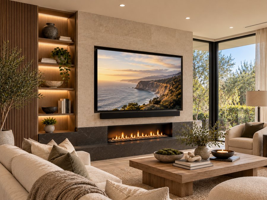 Limestone living room