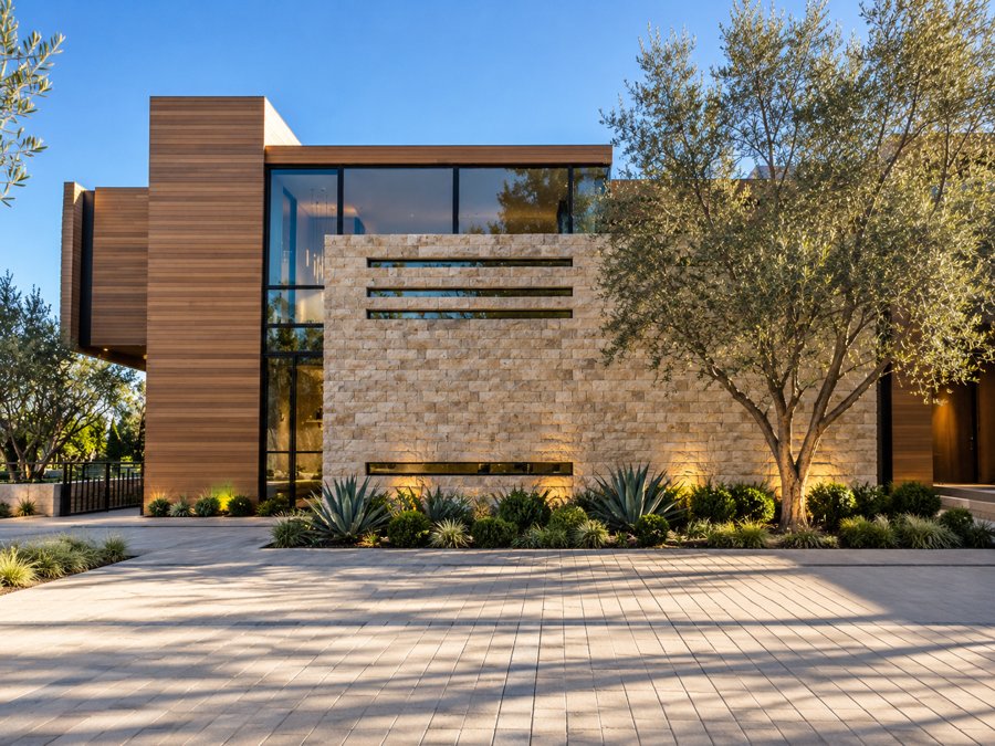 Stone and wood residence