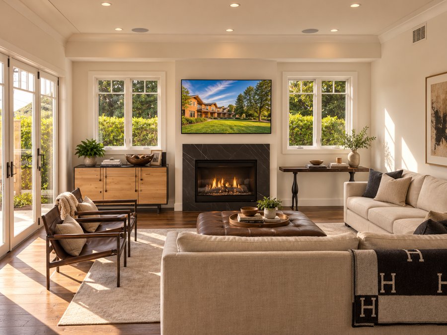 Warm living room